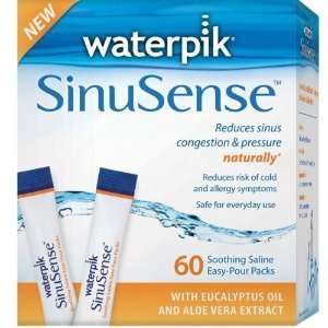  Waterpik SinuSense Soothing Saline Packs 60 Ct (2 Pack 