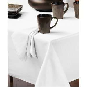  Basics Solid White Fabric Tablecloth