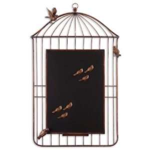   Bird Cage, Chalkboard Heavily Antiqued Golden Bronze: Home & Kitchen