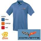 Brickels C6 Corvette Embroidered Fairfax Mens Performance Polo Shirt 
