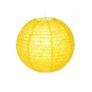   Compact Hollow Out Tissue Paper Lamp Lantern,Yellow: Home & Kitchen