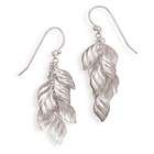 Allure Jewel & Gift Sterling Silver Diamond cut Leaf Wire Earrings