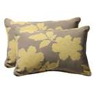 Pillow Perfect 451985 Decorative Gray Yellow Floral Toss Pillow 