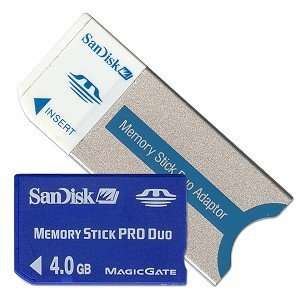  SanDisk 4GB Memory Stick Pro Duo Card Electronics