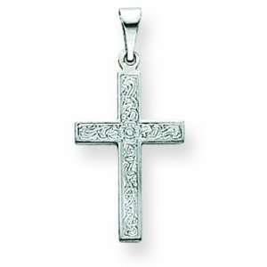  14k White Cross Charm Jewelry