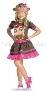 Littlest Pet Shop: Monkey Child Costume includes Brown and Pink Dress 