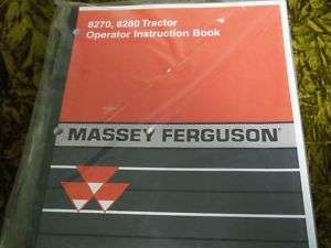 Massey Ferguson 8270 8280 Tractor Operators Manual  