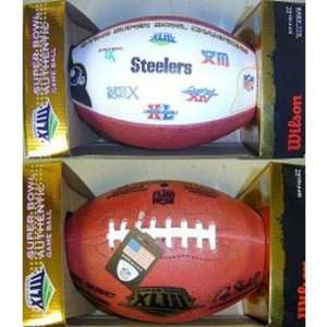   Time Champions Super Bowl 43 XLIII Wilson Official NFL Game Football