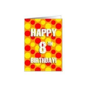  polka dots 8th birthday Card Toys & Games