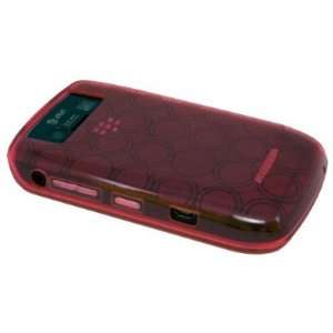  For BlackBerry Bold 9000 Red Transparent Rubberized Case Cover 