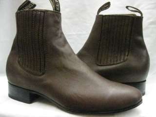 SOFT REAL LEATHER ANKLE BOOTS SHOES RIDING BOTIN CHARRO  