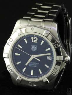 TAG HEUER AQUARACER AUTOMATIC SS MENS WATCH W/ DATE & FANCY TEXTURED 