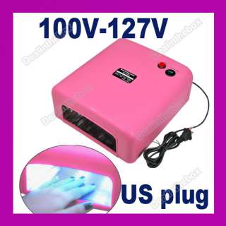 36W UV GEL Nail Lamp Dryer 9W Tube Bulb Light 100 127V  