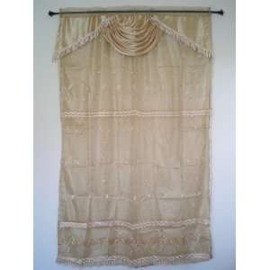   curtain / panel / drape with valance and sheer lining: Home & Kitchen