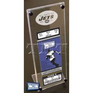  New York Jets Engraved Ticket Stand
