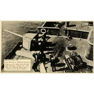  1915 Print Merchant Ship Self Defense Gun World War I 