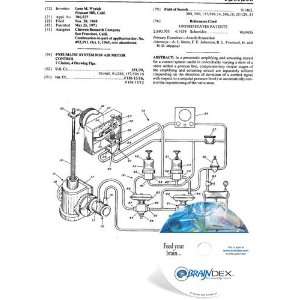  NEW Patent CD for PNEUMATIC SYSTEM FOR AIR MOTOR CONTROL 