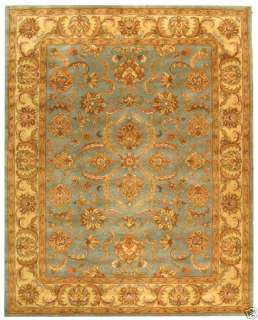 Hand tufted Heritage Blue/Beige Wool Carpet Area Rug 10 x 14  