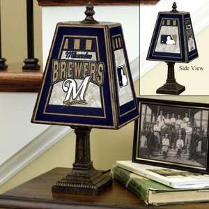  Milwaukee Brewers Art Glass Lamp