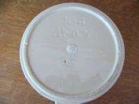 McCOY pottery 6 piece canister set pink blue stripe milkcan EUC 