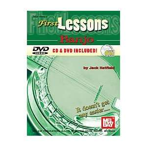   MelBay 1022105 First Lessons Banjo Book DVD Printed Music Electronics
