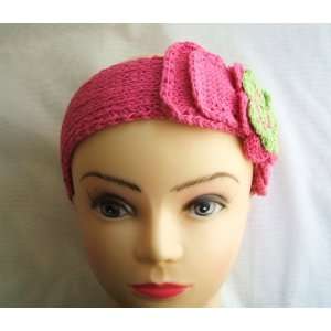 Lime Green Flower Crochet Headband: Beauty