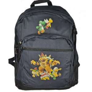 Super Mario Brothers Navy Blue Durable Backpack   Bowser, Paratrooper 