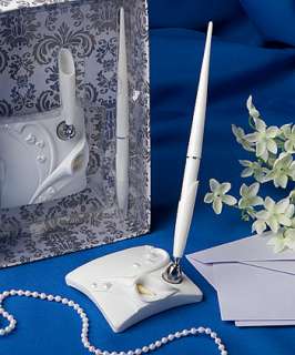Calla lily design wedding pen set