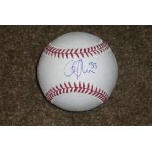 Cliff Lee Signed Ball   with 33 Inscription   Autographed Baseballs 