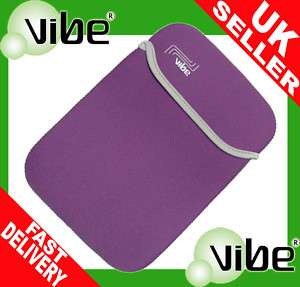 Purple Neoprene Sleeve Case Cover 8.9” For Netbook, DVD Player 