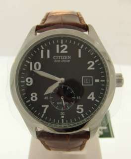   New Citizen Eco Drive WR100 Date Quartz Leather Strap Watch BV1060 15E