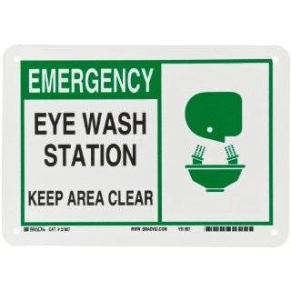 Eye Wash Symbol Safety Sign 7 X 7 Plastic:  Industrial 