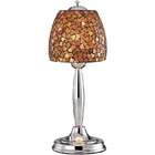 Lite Source Table Lamp with Amber Mosaic Glass Shade   Musoke Series