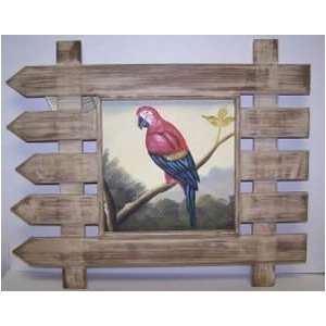   Frame 24in x 20in with Assorted Painted Bird Picture