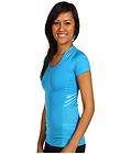 NWT Reebok Easytone Short Sleeved Wicking Malibu Blue Shirt Top Large