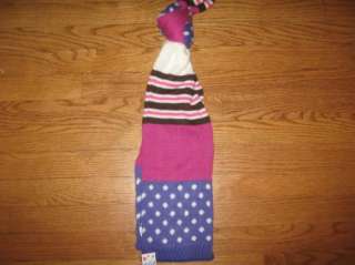 JUSTICE GIRLS NWT BLUE GREEN PURPLE PINK DOT SCARF  