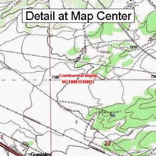 USGS Topographic Quadrangle Map   Continental Divide, New Mexico 