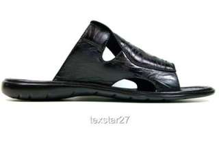 Mens Black D ALDO Slip On Dress Casual Sandals Styled In Italy Velcro 