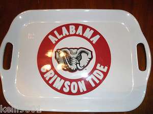 ALABAMA CRIMSON TIDE RECTANGULAR SERVING TRAY NEW WHITE RED OFFICIALLY 