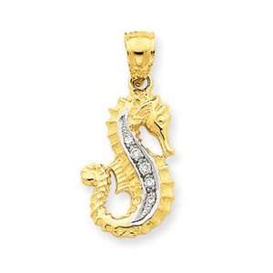  14k Diamond Seahorse Pendant   JewelryWeb Jewelry