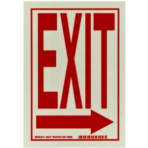   Glow In The Dark Exit And Directional Sign, Legend Exit (With Picto