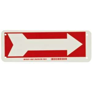   Red Color Glow In The Dark Exit And Directional Sign, Legend Arrow