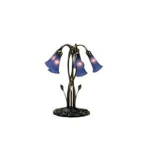   Meyda 14995 Lily 5 Light Accent Lamp w/ Blue Shades: Home Improvement