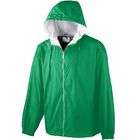 Augusta Sportswear Hooded Taffeta Jacket Flannel Lined, Kelly, Large