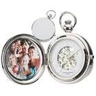 Charles Hubert Picture Frame Pocket Watches   Silver Tone Skeletal 