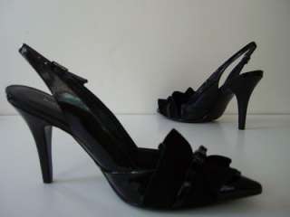 NINE WEST Black Shoes Pumps Slingbacks Womens Size 7.5  