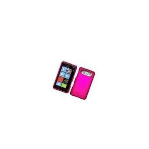  Htc HD7 Rubberized Texture RUBBER CASE HOT PINK Snap on 