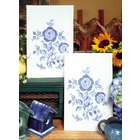 Tobin Stamped Kitchen Towels For Embroidery Blue Rose