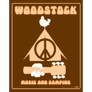 Woodstock Music and Camping, 16 x 20 Poster Print, Special Edition