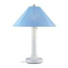   Concepts White Catalina II 34 inch high Table Lamp with Sky Blue shade